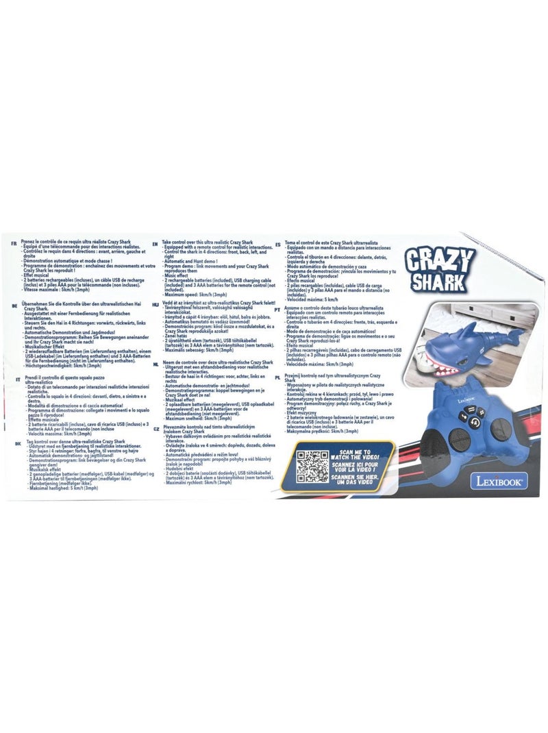 Rc shark - crazy shark télécommandé avec effets sonores Bleu - Kiabi