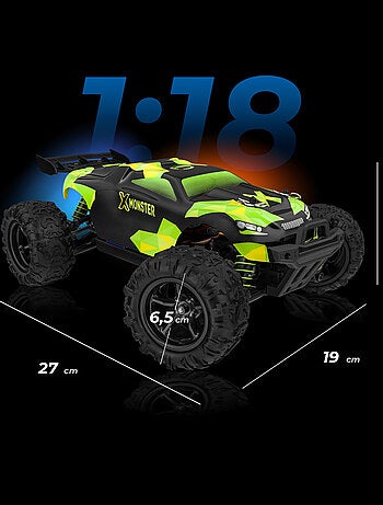 RC Voiture télécommandée OVERMAX X-Monster 3.5 - 30 km/h - 4 x 4 - 40 min - 2 x Carrosserie