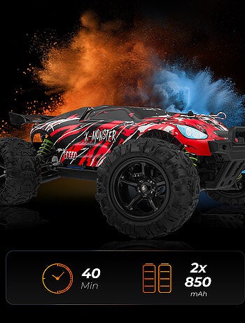 RC Voiture télécommandée OVERMAX X-Monster 3.5 - 30 km/h - 4 x 4 - 40 min - 2 x Carrosserie