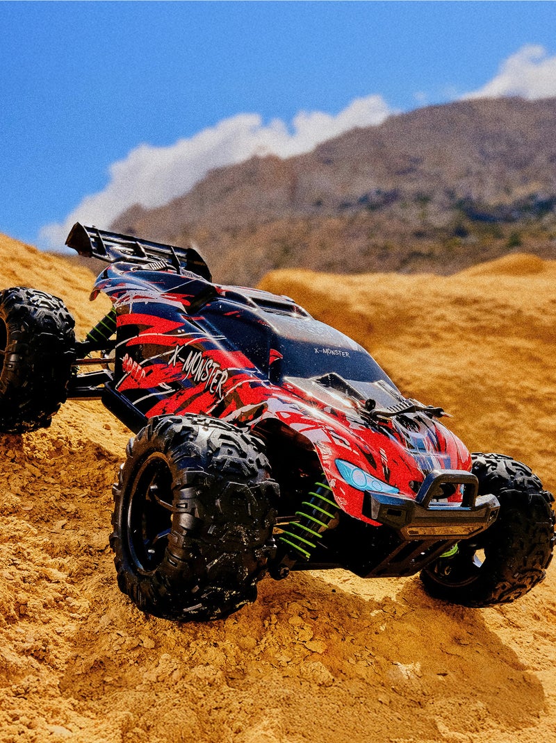 RC Voiture télécommandée OVERMAX X-Monster 3.5 - 30 km/h - 4 x 4 - 40 min - 2 x Carrosserie Vert/Rouge - Kiabi