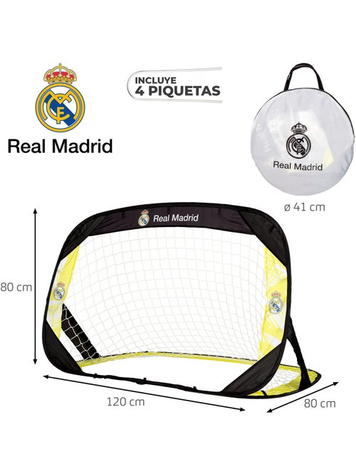 Real madrid 4 in 1 pop-up goal with dartboard 120x80x80 cm - Kiabi