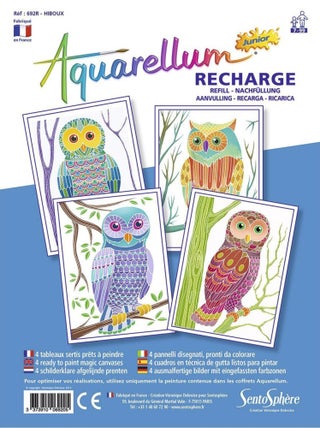 Recharge Aquarellum Junior : Hiboux