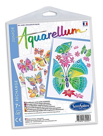 Recharge Aquarellum Junior : Papillons et Fleurs - Kiabi