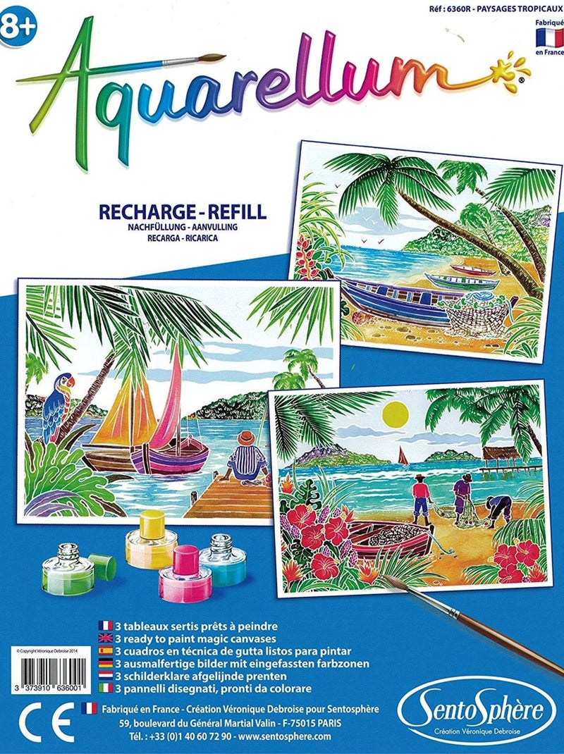 Recharge Aquarellum : Paysages Tropicaux N/A - Kiabi