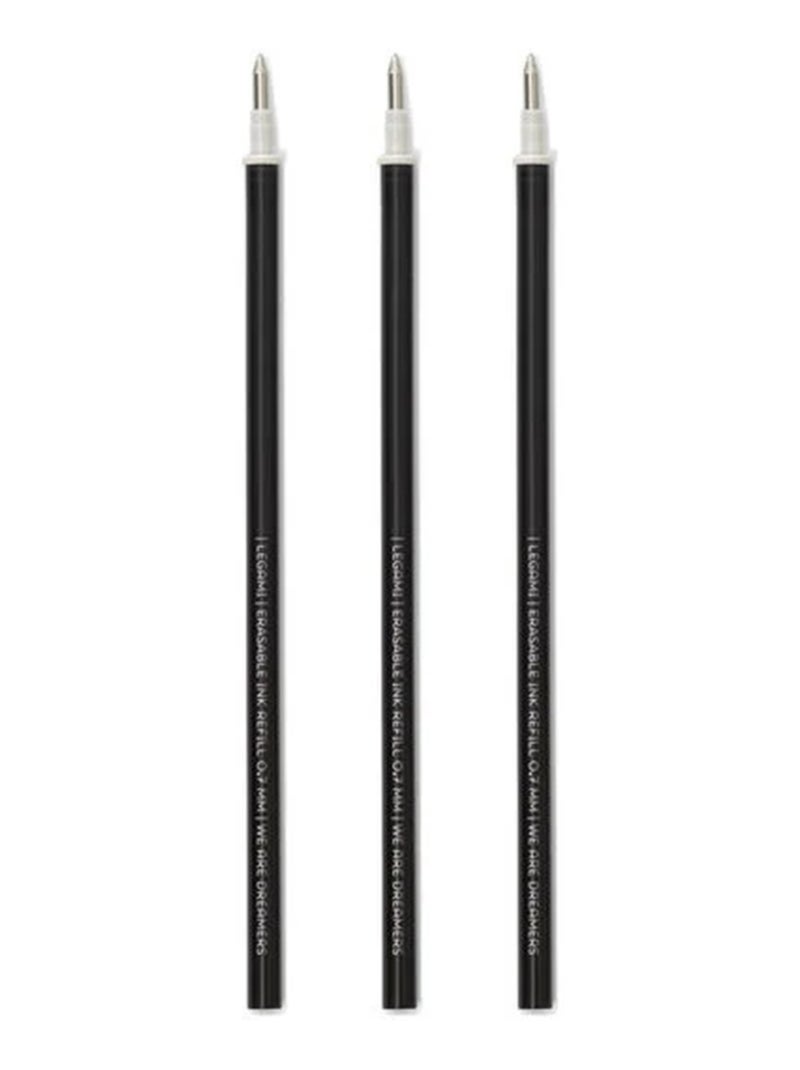 Recharges noires pour stylo à encre gel effaçable Noir - Kiabi