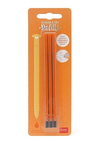 Recharges oranges pour stylo à encre gel effaçable
