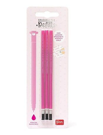 Recharges roses pour stylo à encre gel effaçable
