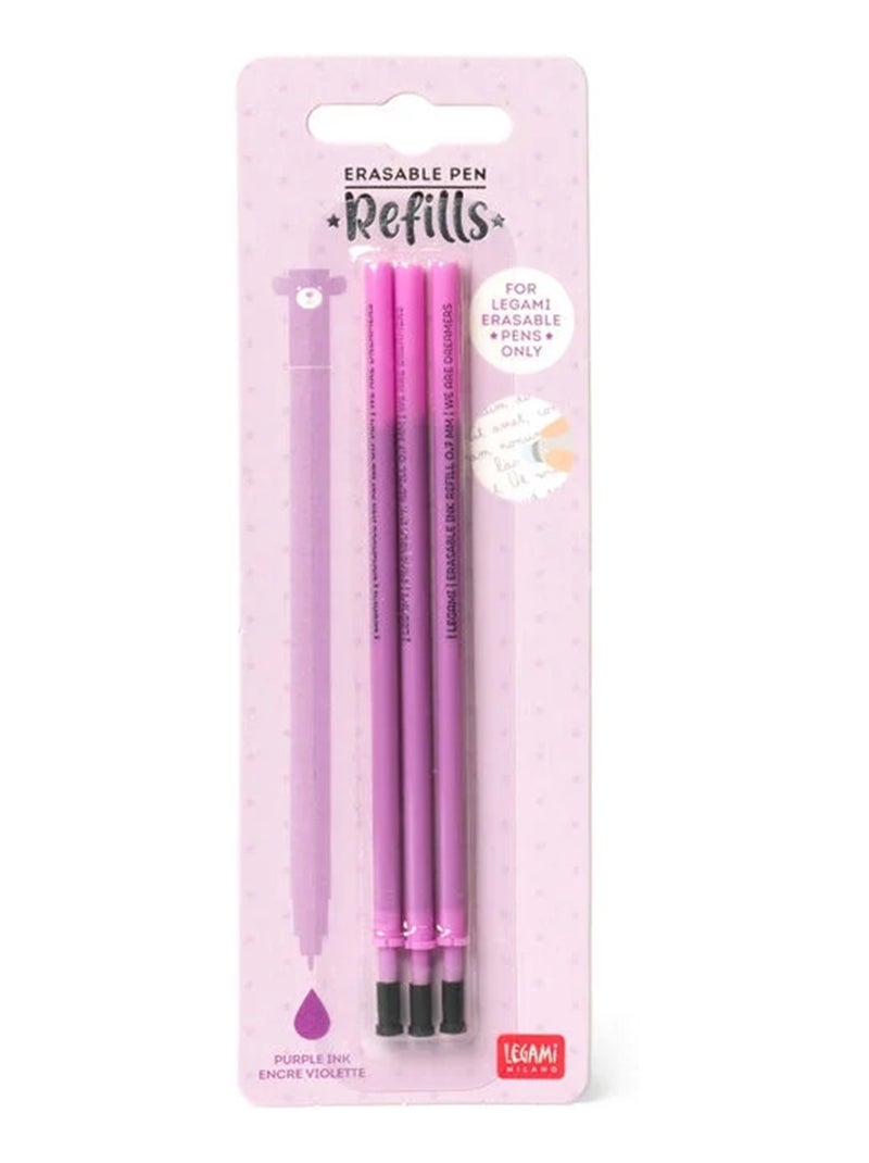 Recharges violettes pour stylo à encre gel effaçable Violet - Kiabi