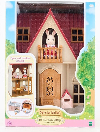 Red Roof Cosy Cottage Starter Home Dolhouse - Sylvanian Families