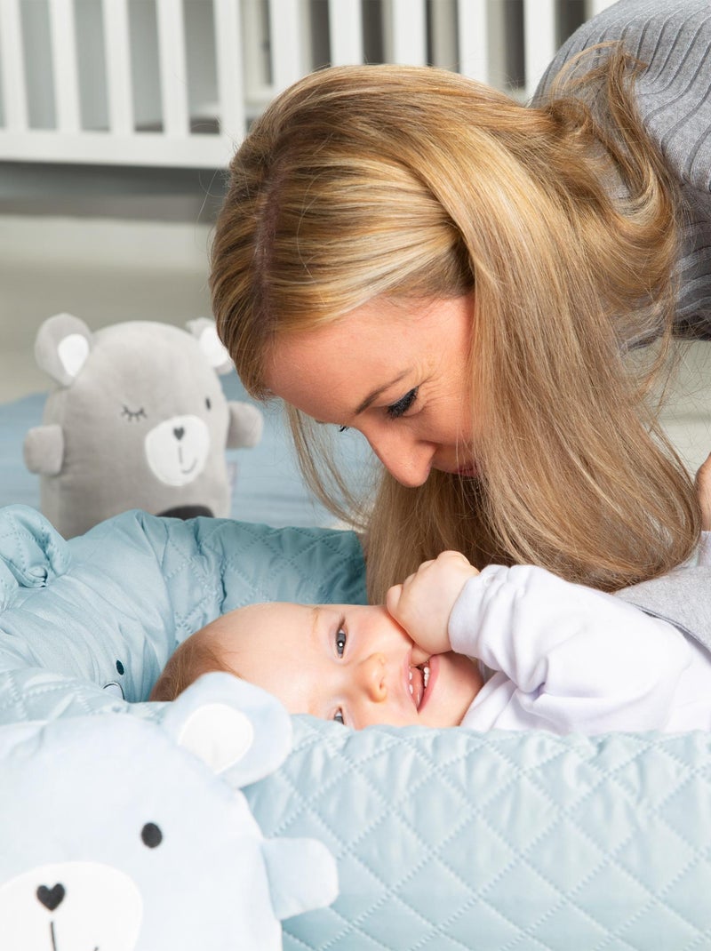 Réducteur de lit bébé matelassé et déperlant - ROBA 'roba style' Bleu ciel - Kiabi