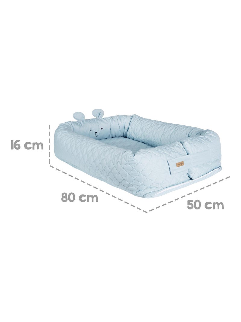 Réducteur de lit bébé matelassé et déperlant - ROBA 'roba style' Bleu ciel - Kiabi