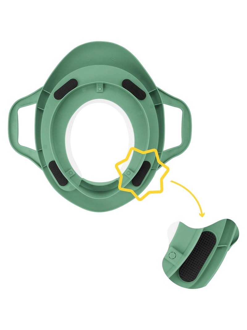 Réducteur de toilette avec poignées 'Badabulle' Vert - Kiabi