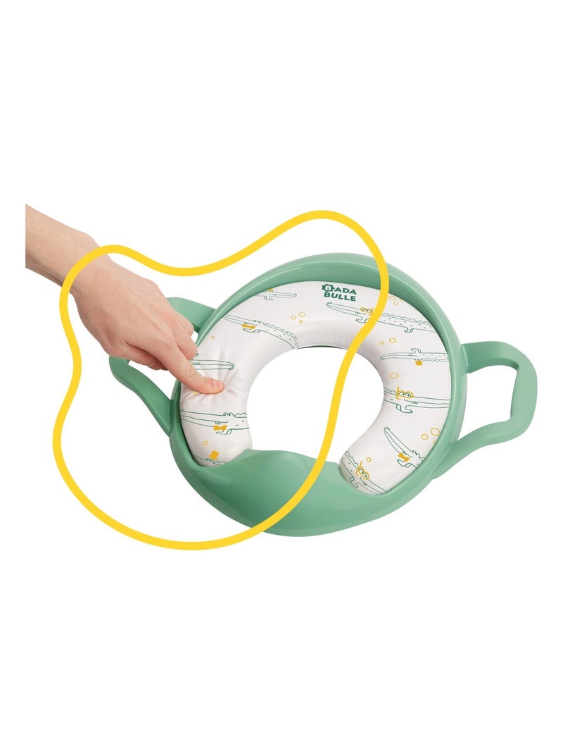 Réducteur de toilette avec poignées 'Badabulle' Vert - Kiabi