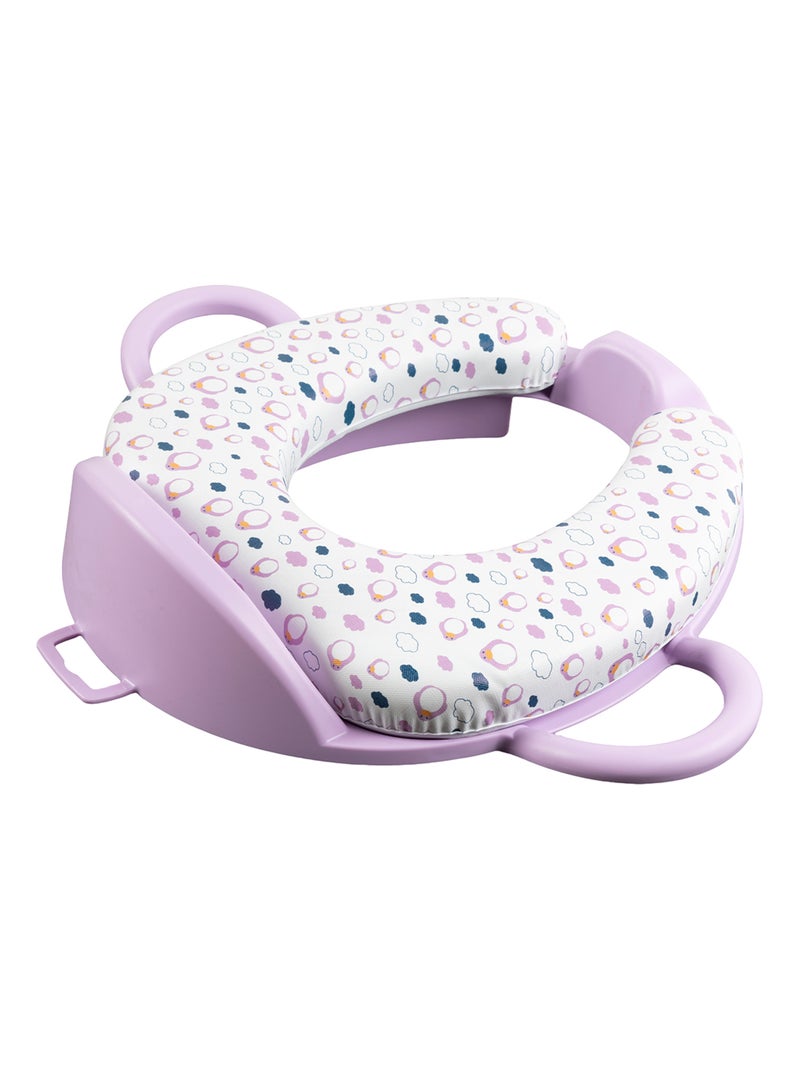 Réducteur de toilette avec poignées pour enfant - Poupy Mauve lilas - Kiabi