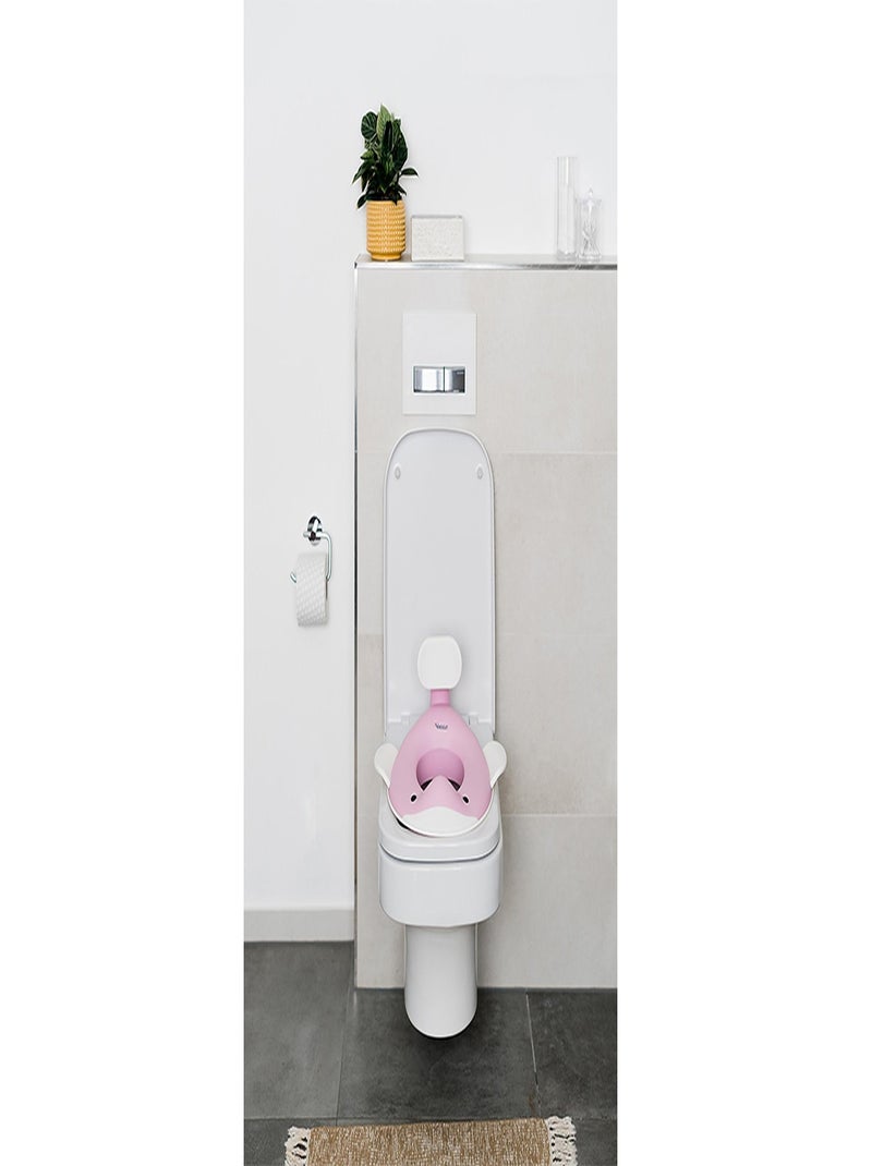 Réducteur de toilette baleine pour enfants Rose pâle - Kiabi