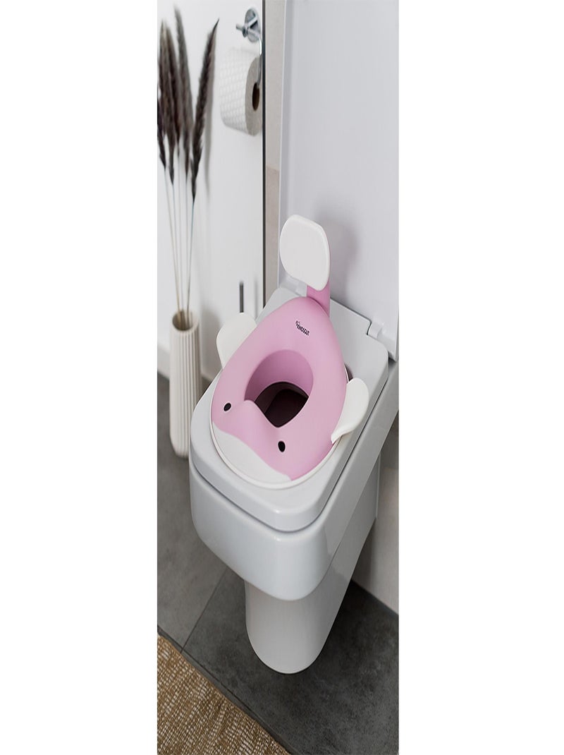 Réducteur de toilette baleine pour enfants Rose pâle - Kiabi