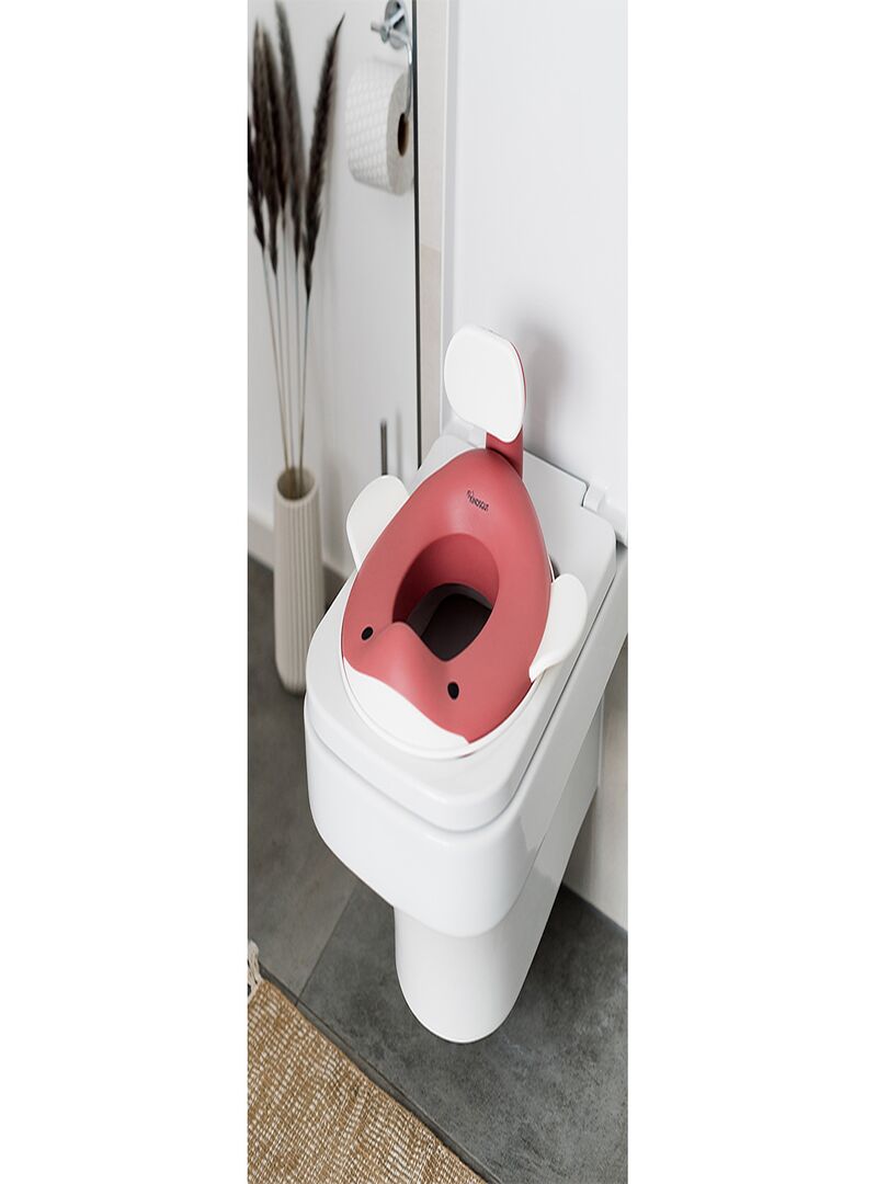 KINDSGUT Réducteur de toilettes enfant baleine vieux rose