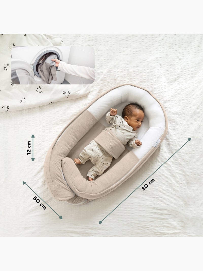 Réducteur nouveau-né nid douillet et sécurisé cocoon 'doomoo' Beige - Kiabi