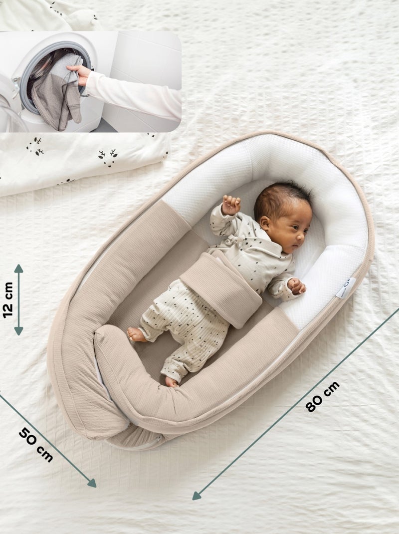 Réducteur nouveau-né nid douillet et sécurisé Cocoon 'Doomoo' Beige - Kiabi
