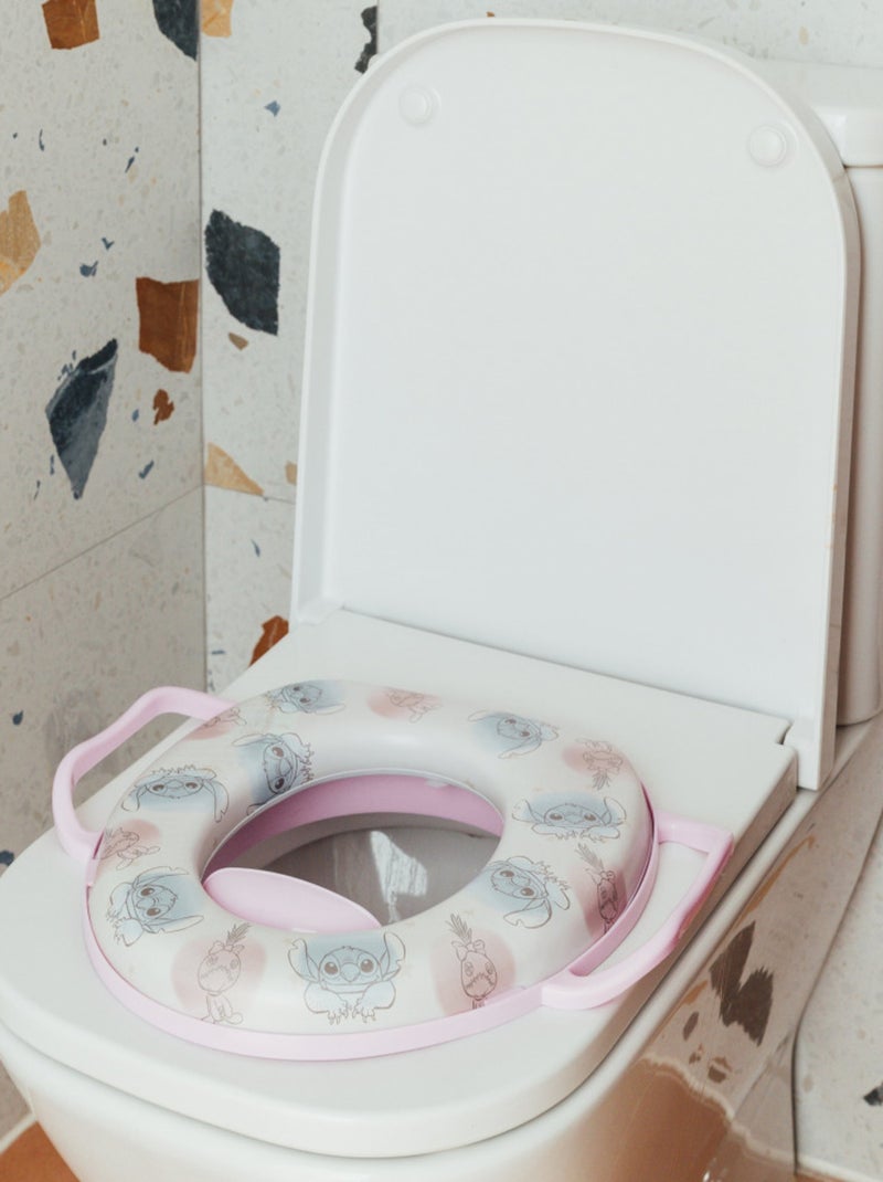 RÉDUCTEUR WC CONFORT AVEC POIGNÉES LILO et STITCH Violet - Kiabi