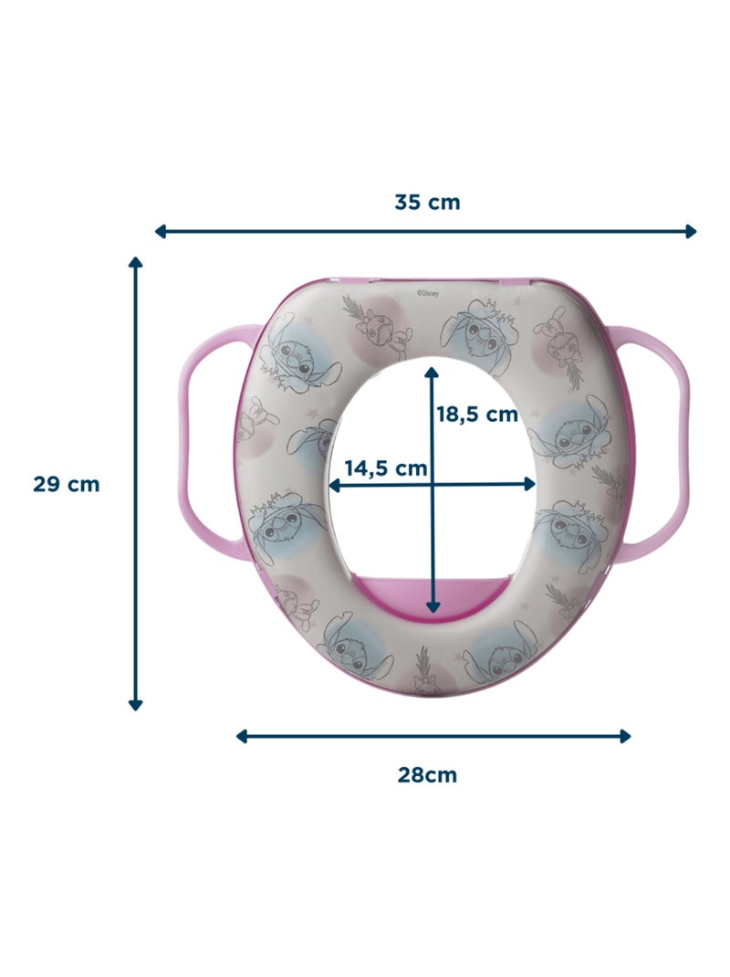 RÉDUCTEUR WC CONFORT AVEC POIGNÉES LILO et STITCH Violet - Kiabi