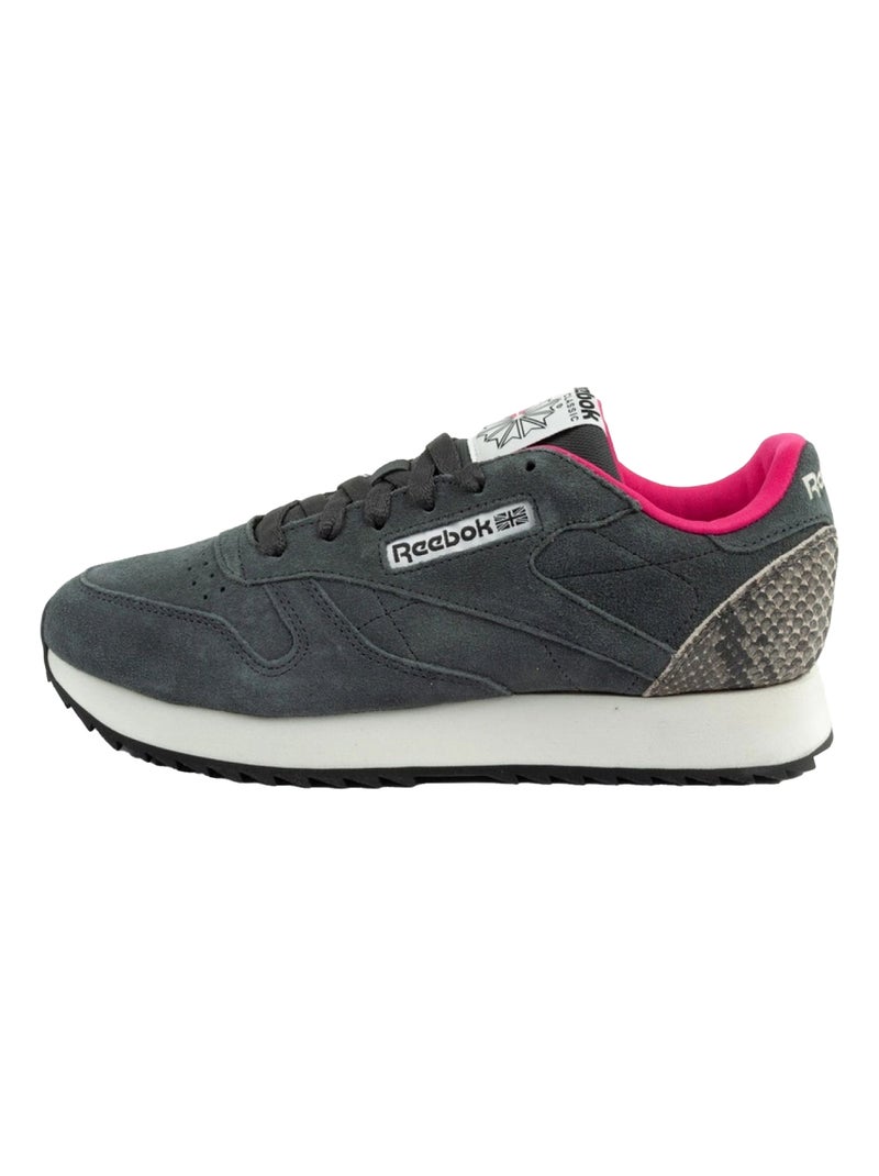 Reebok - Baskets style Peau de serpent CLASSIC RIPPLE Gris Rose - Kiabi