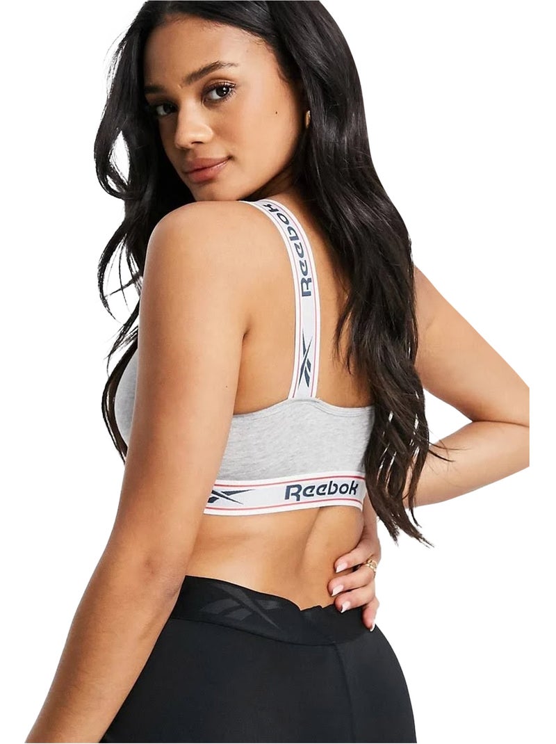 Reebok - Brassière de sport KRYSTAL Gris chiné - Kiabi