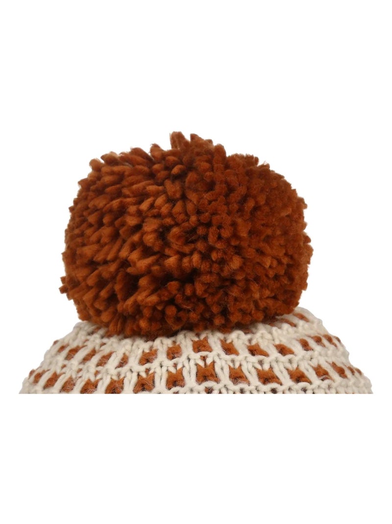 Régate - Bonnet motif/style pompon DALARY Blanc nacré - Kiabi