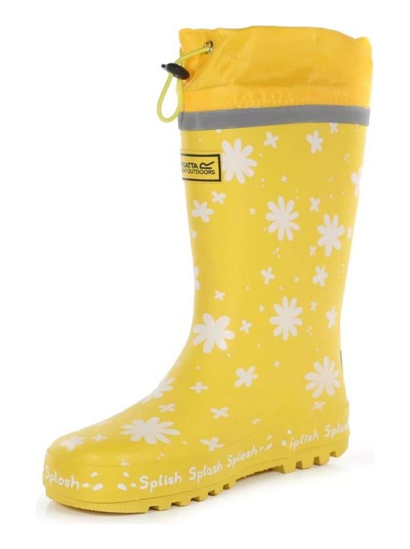 Régate - Bottes de pluie DAISY (Design/motif: Marguerite, Logo, Texte) Jaune foncé - Kiabi