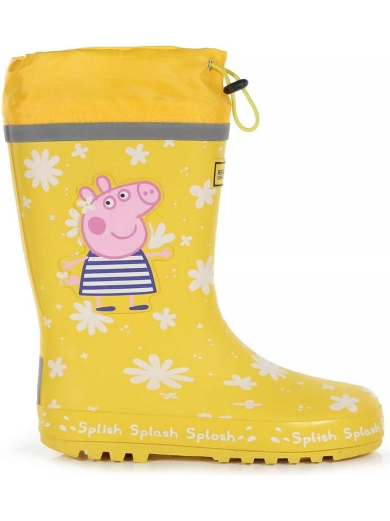 Régate - Bottes de pluie DAISY (Design/motif: Marguerite, Logo, Texte) Jaune foncé - Kiabi