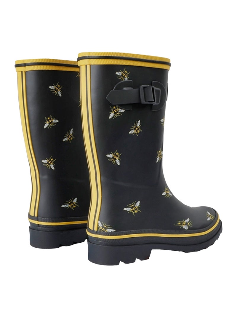 Régate - Bottes de pluie motif/style abeille AMELIA Noir - Kiabi