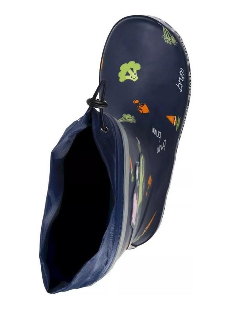 Régate - Bottes de pluie SPLASH (Design/motif: Carotte, Logo, Imprimé, Texte, Tracteur) Bleu Orange - Kiabi