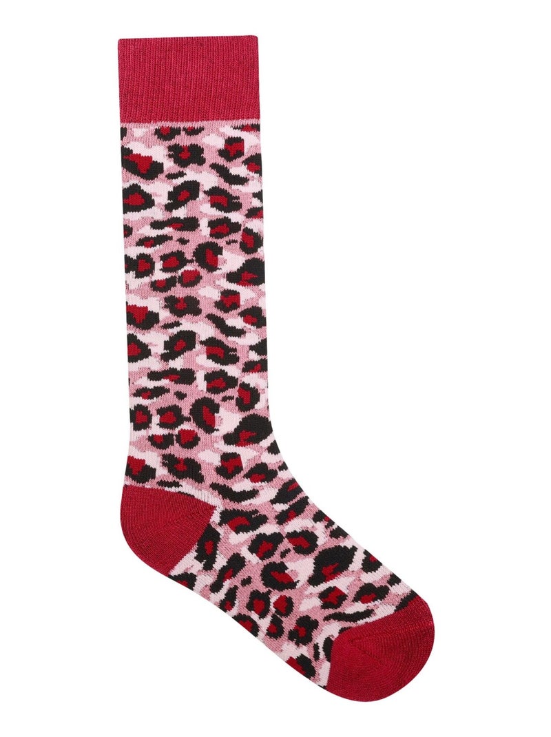 Régate - Chaussettes de ski motif/style imprimé guépard Vieux rose - Kiabi