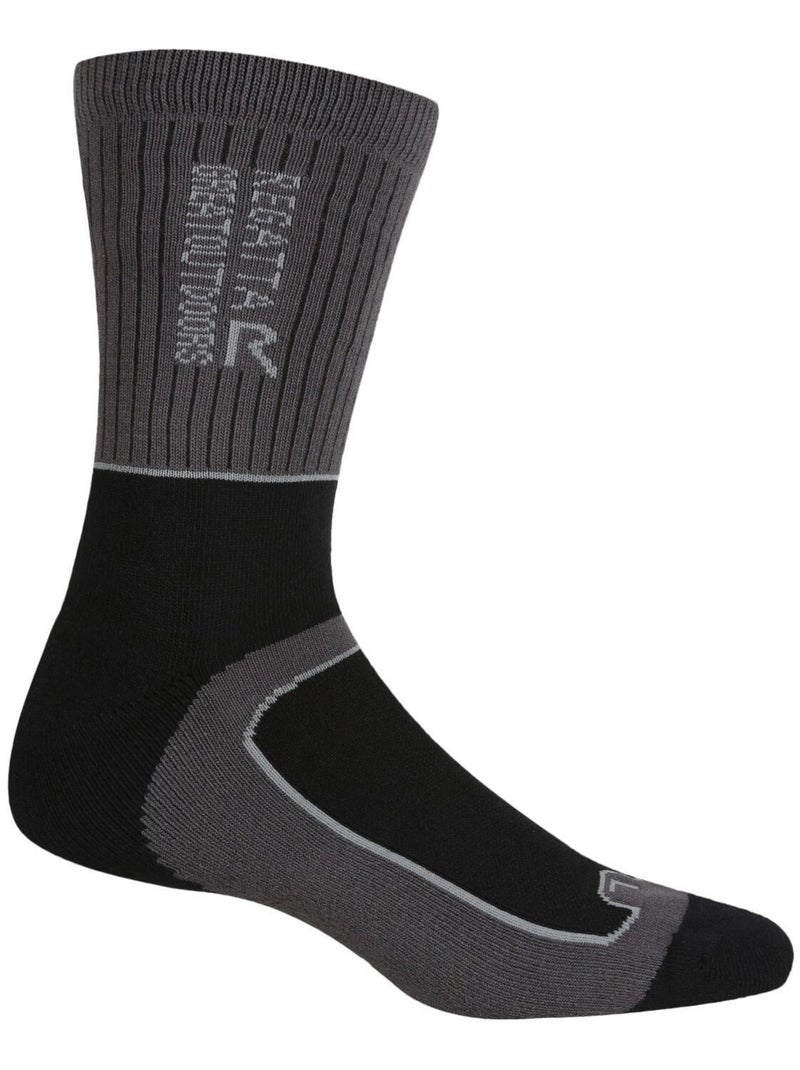 Régate - Chaussettes SAMARIS SEASON Noir Gris Noir - Kiabi