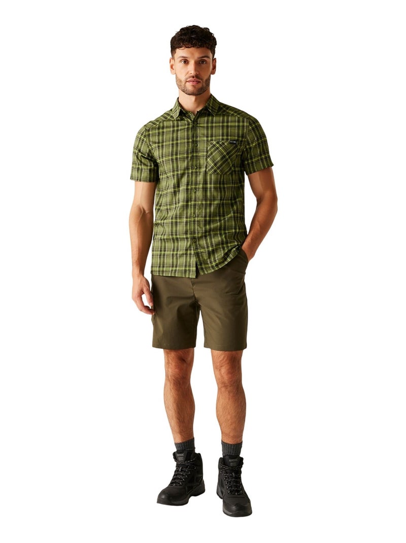 Régate - Chemise manches courtes motif/style à carreaux BEGARNO Vert bouteille - Kiabi