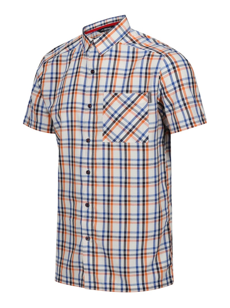 Régate - Chemise manches courtes motif/style à carreaux MINDANO Bleu roi - Kiabi