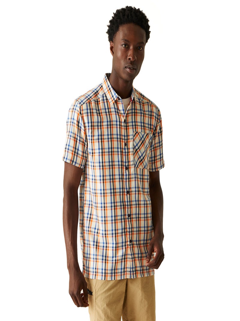 Régate - Chemise manches courtes motif/style à carreaux MINDANO Bleu roi - Kiabi