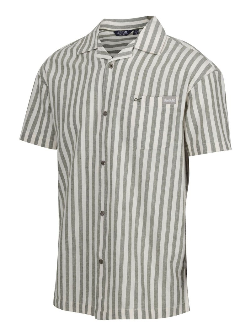 Régate - Chemise manches courtes motif/style à rayures SHOREBAY Gris moyen - Kiabi