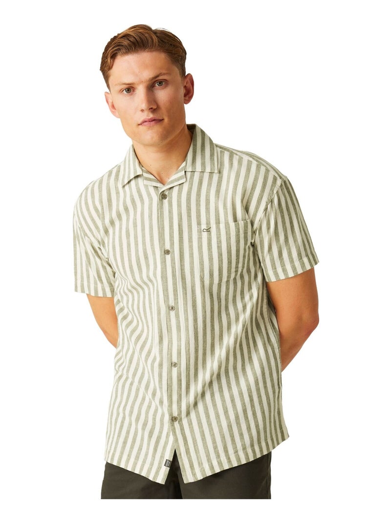 Régate - Chemise manches courtes motif/style à rayures SHOREBAY Gris moyen - Kiabi