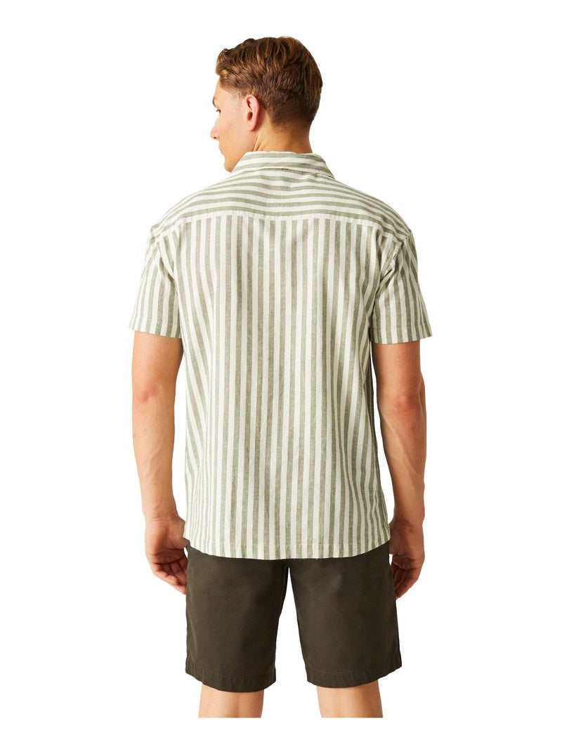 Régate - Chemise manches courtes motif/style à rayures SHOREBAY Gris moyen - Kiabi