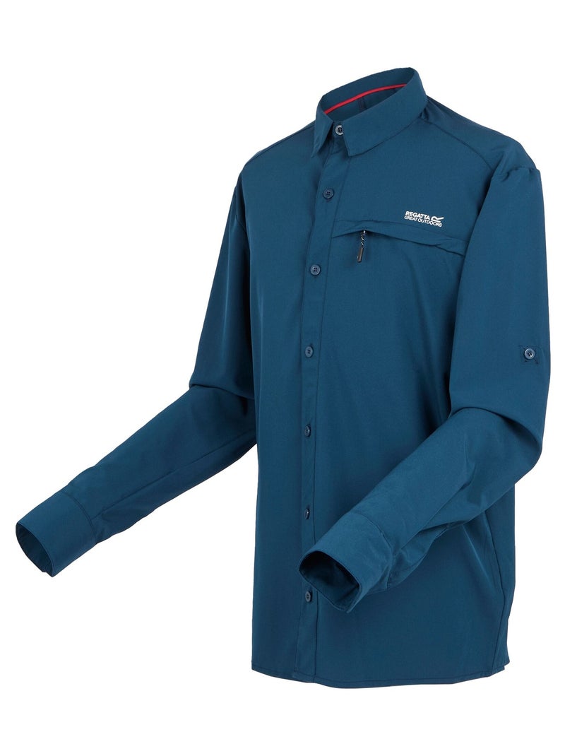 Régate - Chemise manches longues Bleu outremer - Kiabi