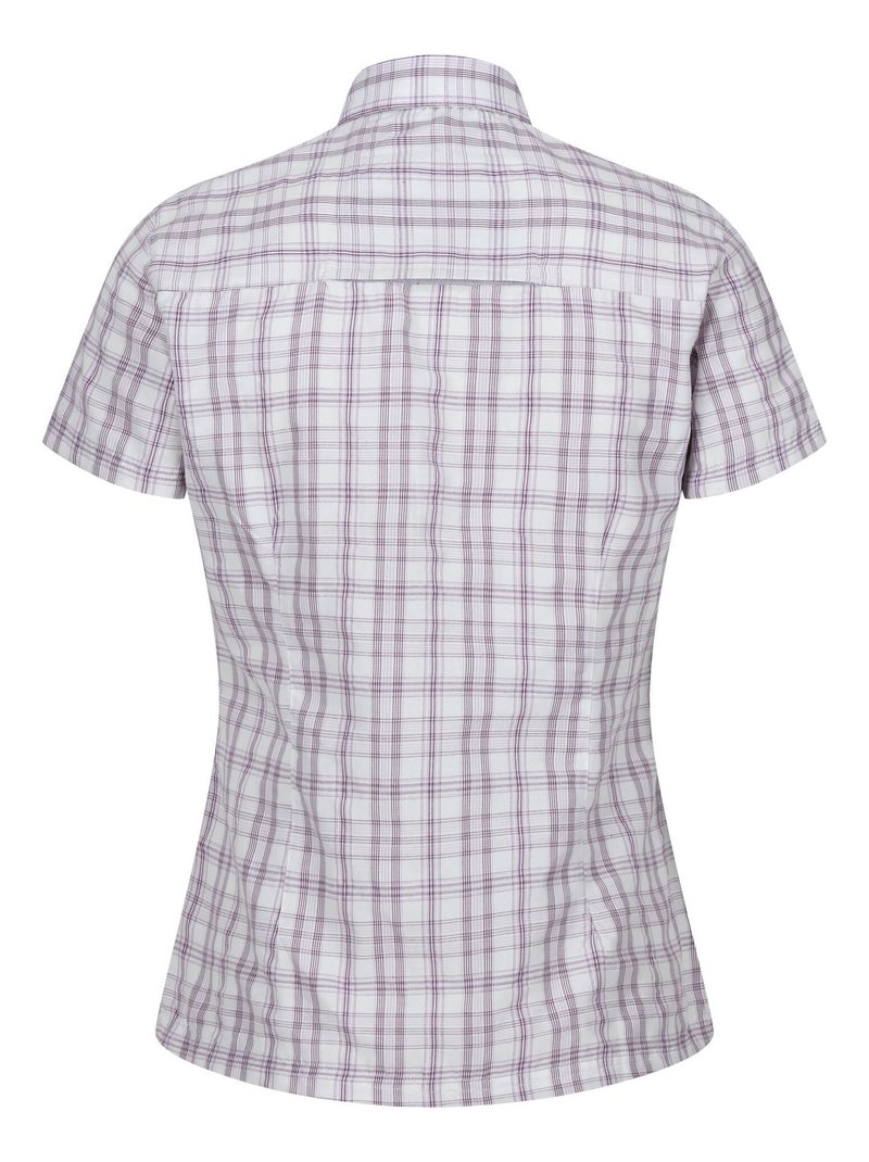 Régate - Chemisier manches courtes motif/style à carreaux MINDANO Mauve lilas - Kiabi