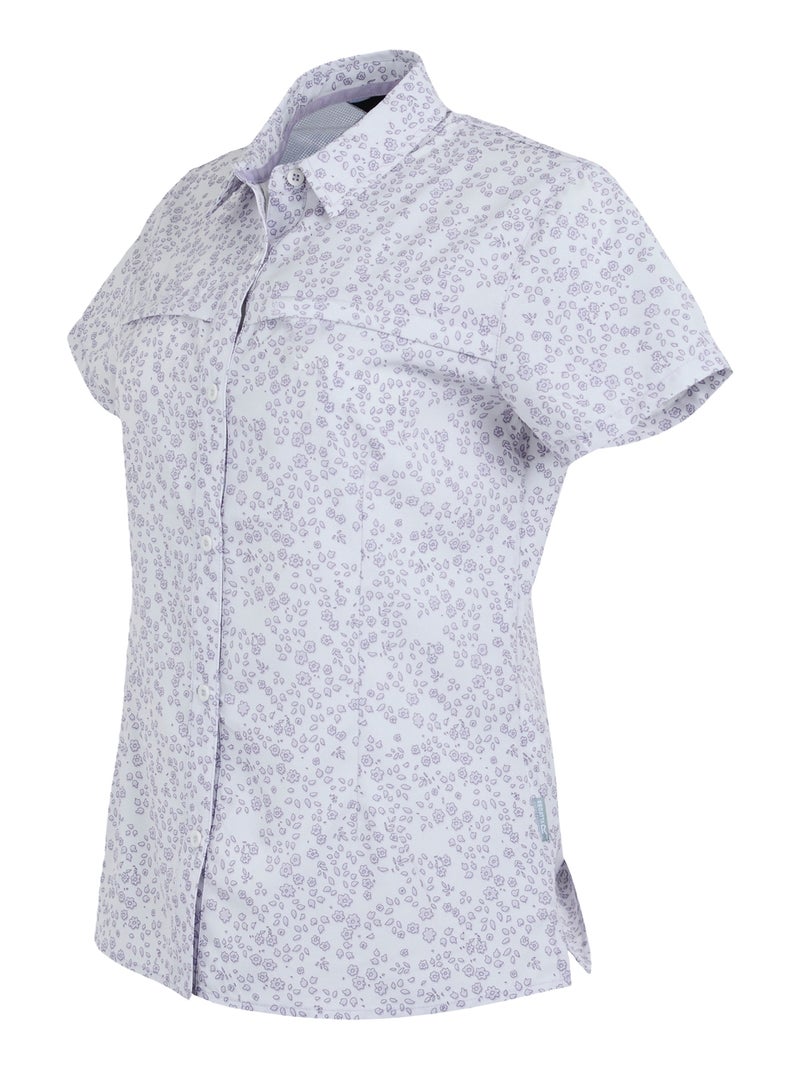 Régate - Chemisier manches courtes motif/style Fleurs de prairie TRAVEL Violet - Kiabi