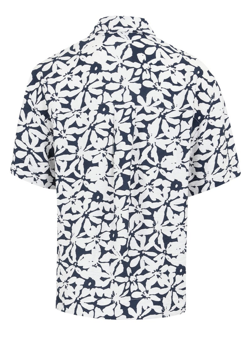Régate - Chemisier motif/style Floral SALISE Bleu Bleu marine Blanc - Kiabi