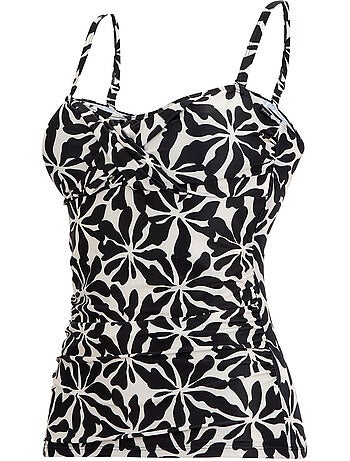 Régate - Haut de tankini motif/style floral abstrait ACEANA