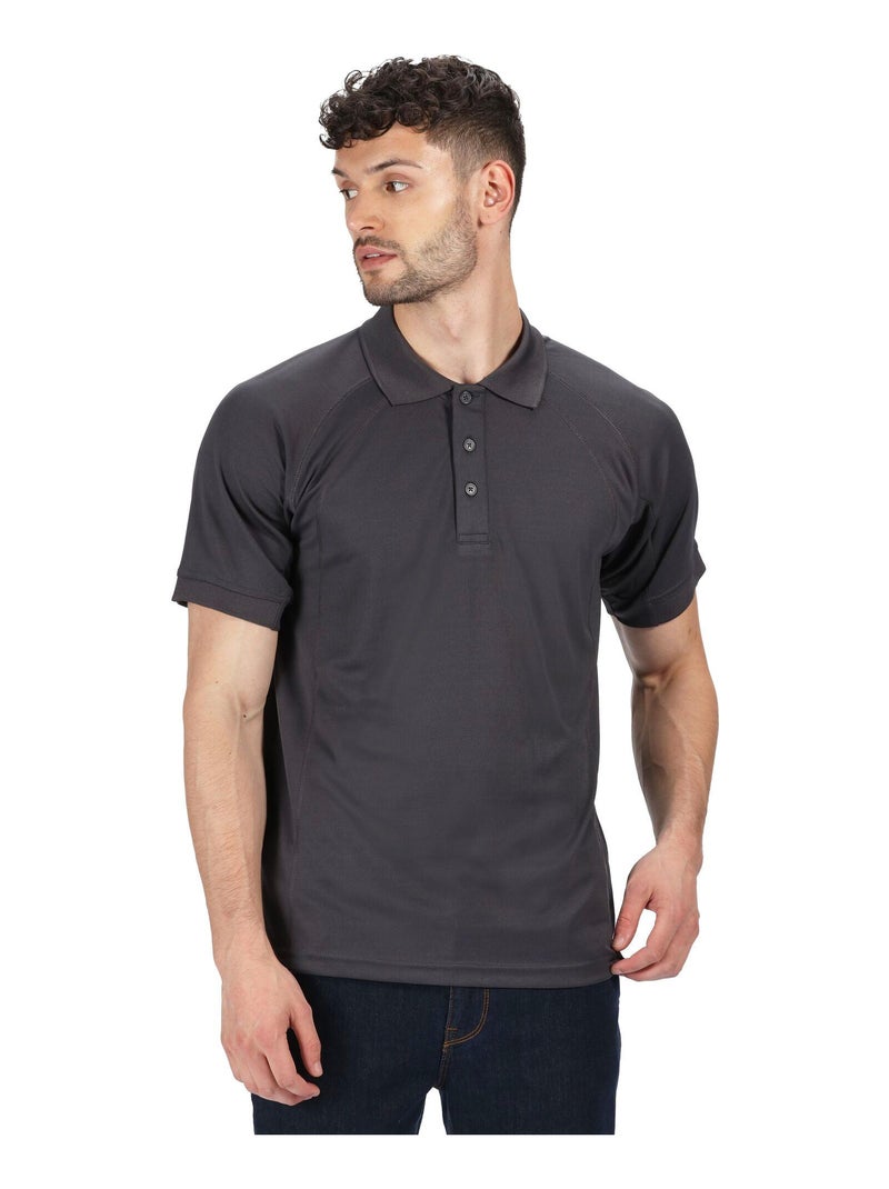 Régate - Polo à manches courtes Gris Noir - Kiabi