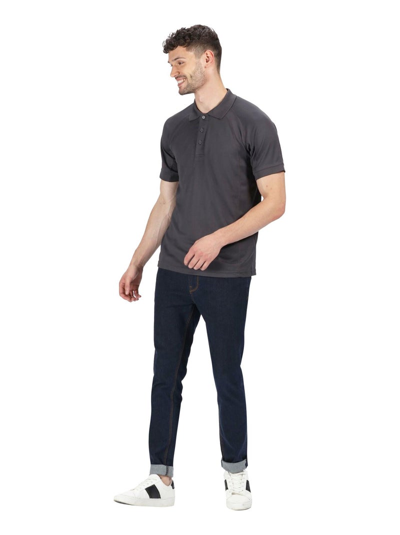 Régate - Polo à manches courtes Gris Noir - Kiabi