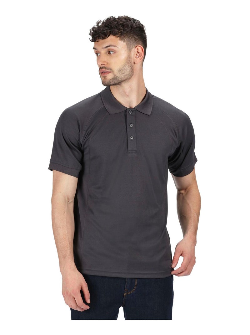 Régate - Polo à manches courtes Gris Noir - Kiabi