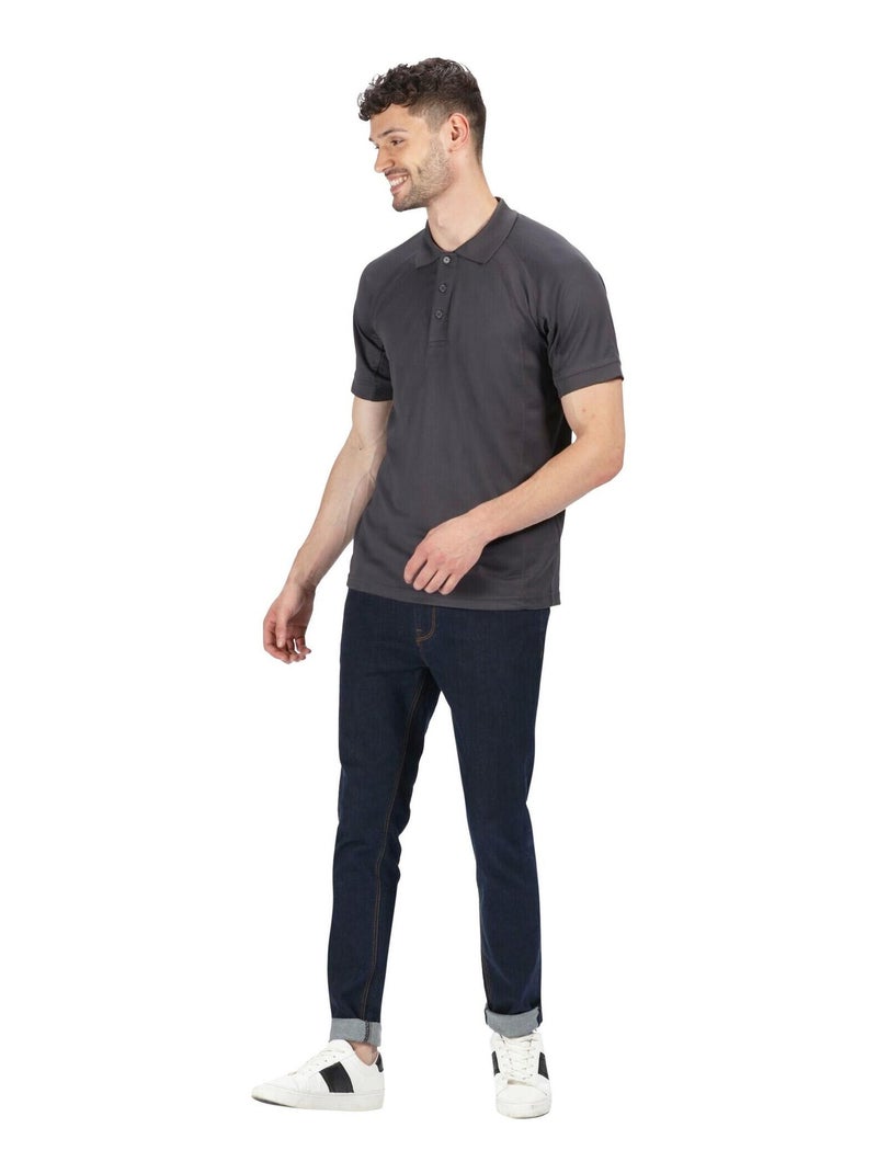 Régate - Polo à manches courtes Gris Noir - Kiabi