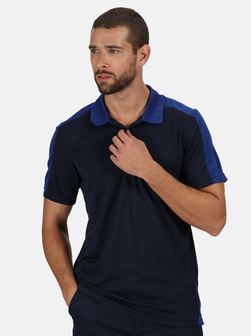 Régate - Polo CONTRAST Bleu marine - Kiabi